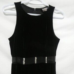 DONNA By ANTONIO ENNE | size 5-6 | Black Sleeveless Maxi Velvet Dress | Back zip